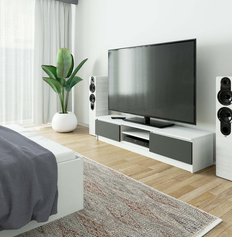 TV-KOMMODE K160 CLP WEISS / GRAU