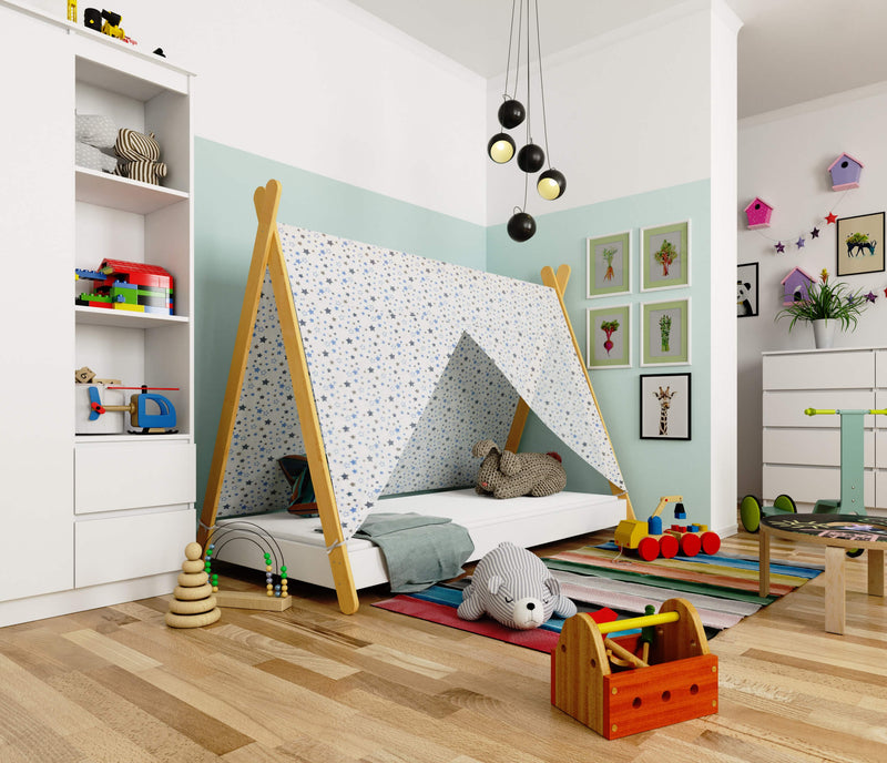 Kinderbett 160x80 GEM mit Matratze, weiß