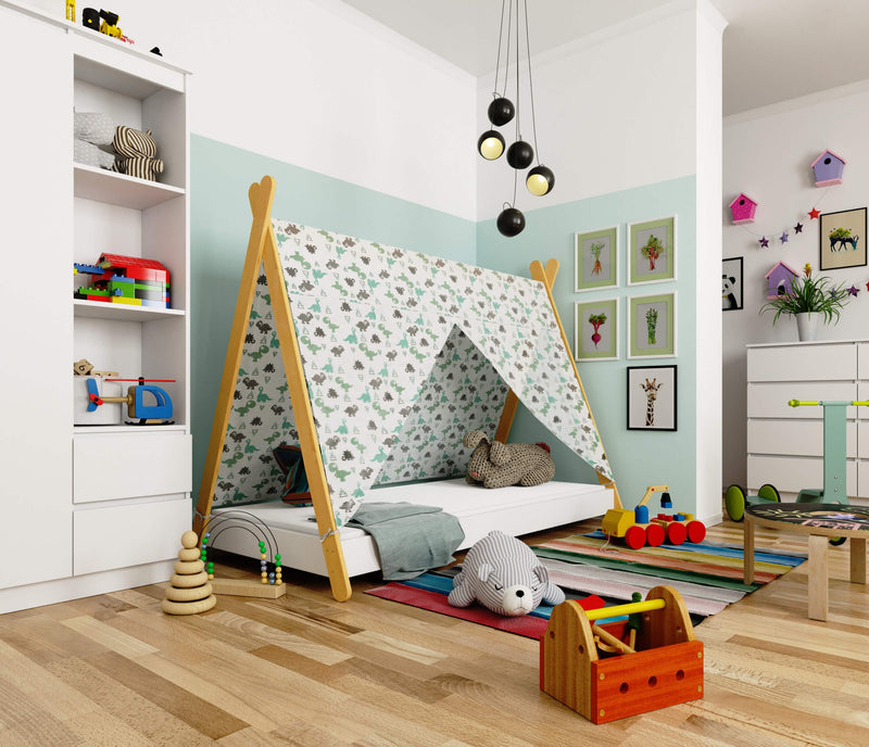 Kinderbett 180x80 GEM mit Matratze, weiß