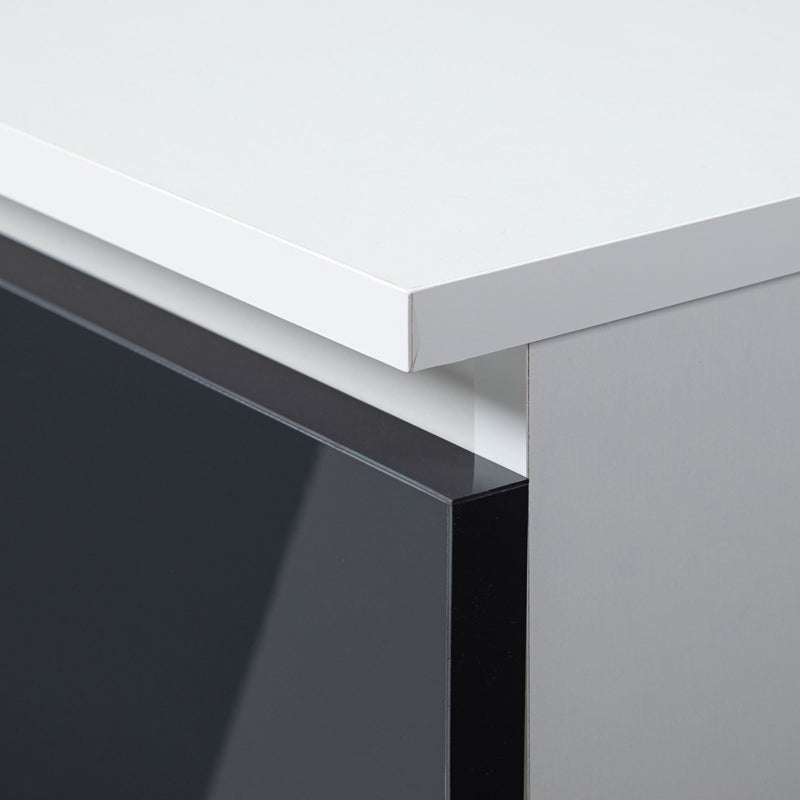 BÜROREGAL R 80 cm CLP R11 WEISS / GRAPHIT GLÄNZEND