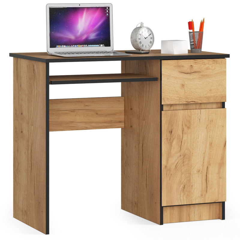 Computertisch 90 cm Pixel rechts - PK Craft Eiche
