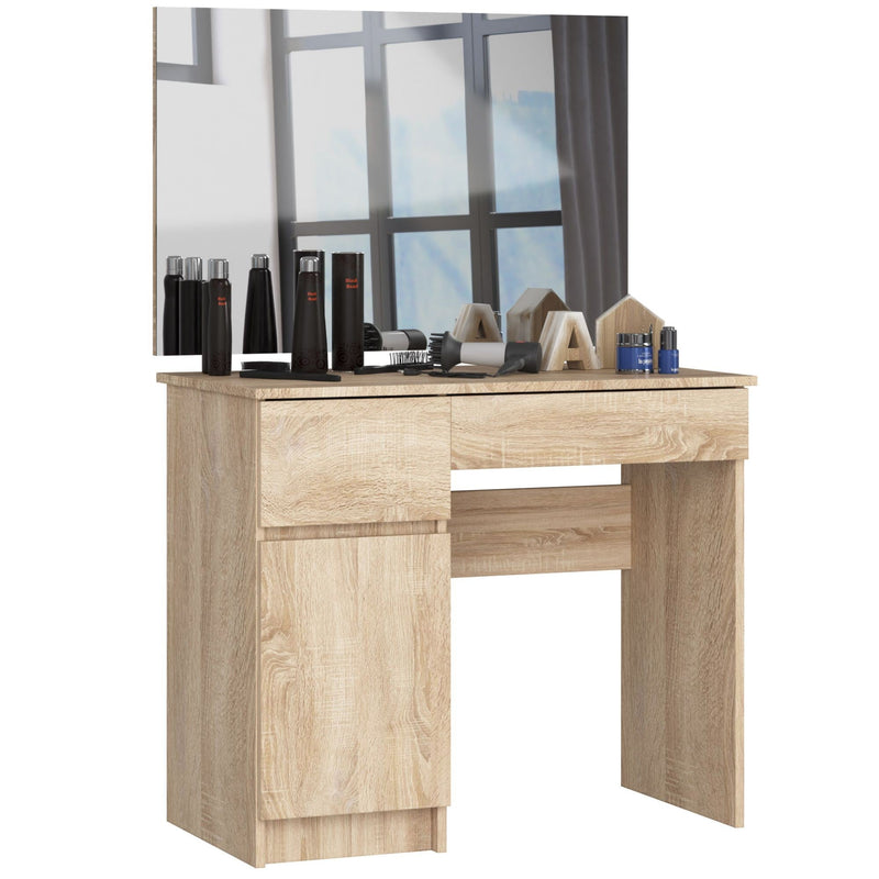 Schminktisch mit Spiegel CLP P-2/SL 900x600 LINKS PK SONOMA OAK