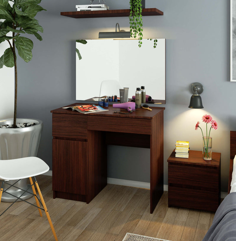 Schminktisch mit Spiegel CLP P-2/SL 900x600 LINKS WENGE