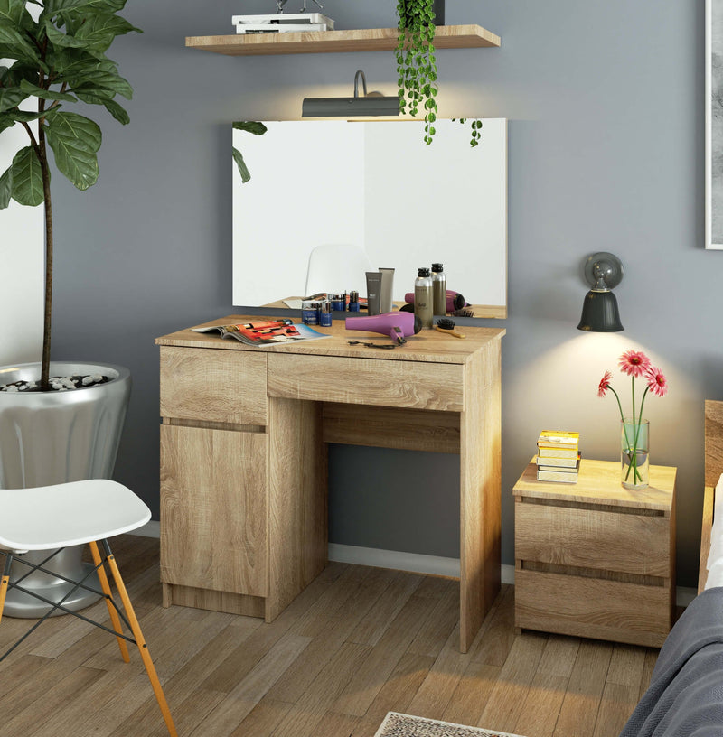 Schminktisch mit Spiegel CLP P-2/SL 900x600 LINKS PK SONOMA OAK