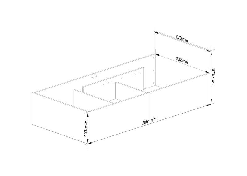 CLP Hochbett 90x200 + weiße Matratze