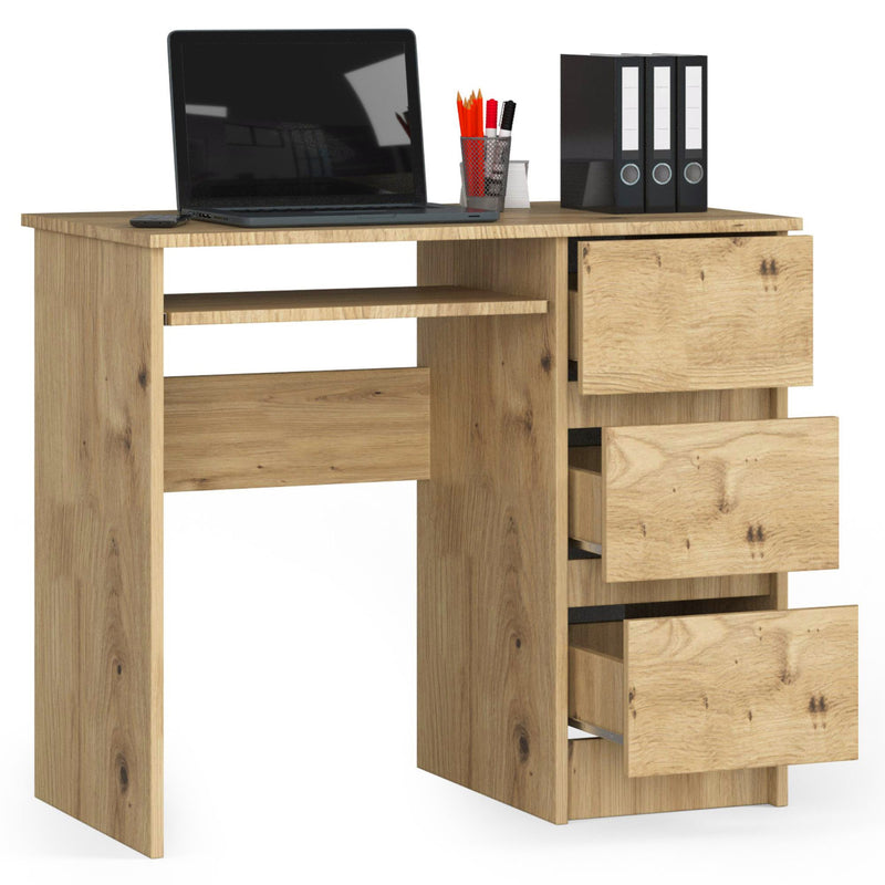 A-6 CLP SCHREIBTISCH ARTISAN EICHE RECHTE SEITE