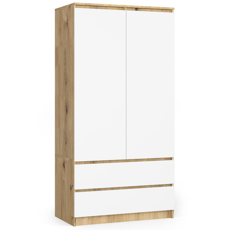 Kleiderschrank S90 2D 2SZ CLP PK Artisan Eiche / Weiß