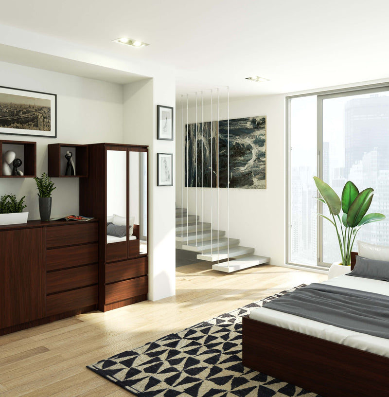 STAR WARDROBE S60 2D 2SZ WENGE + SPIEGEL