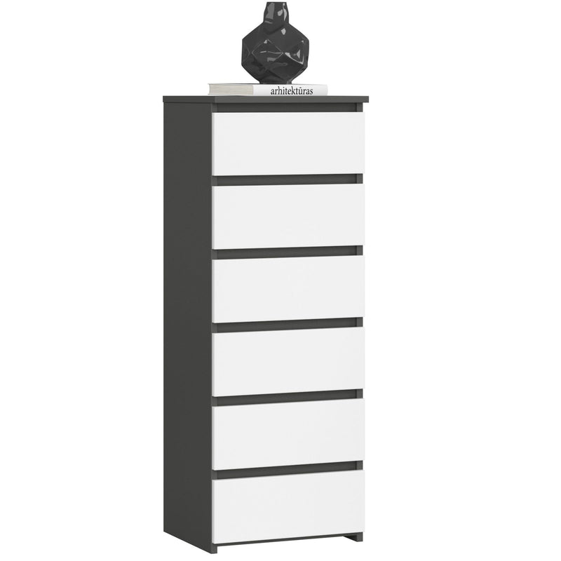 Kommode CL6 PK Graphitgrau / Weiß