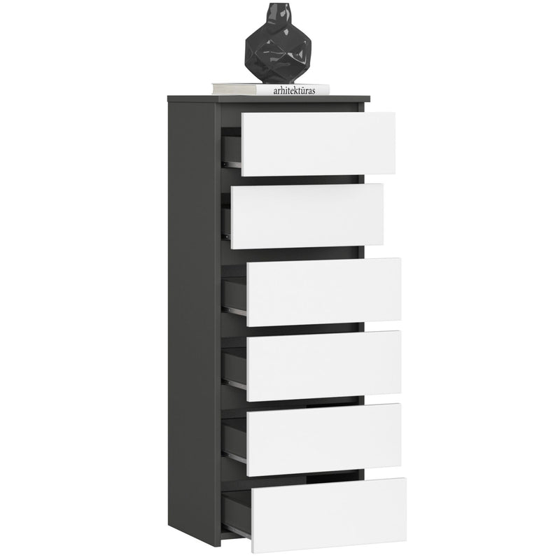 Kommode CL6 PK Graphitgrau / Weiß