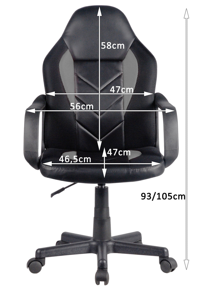 F4G FG-C18 SCHWARZER GAMING-STUHL