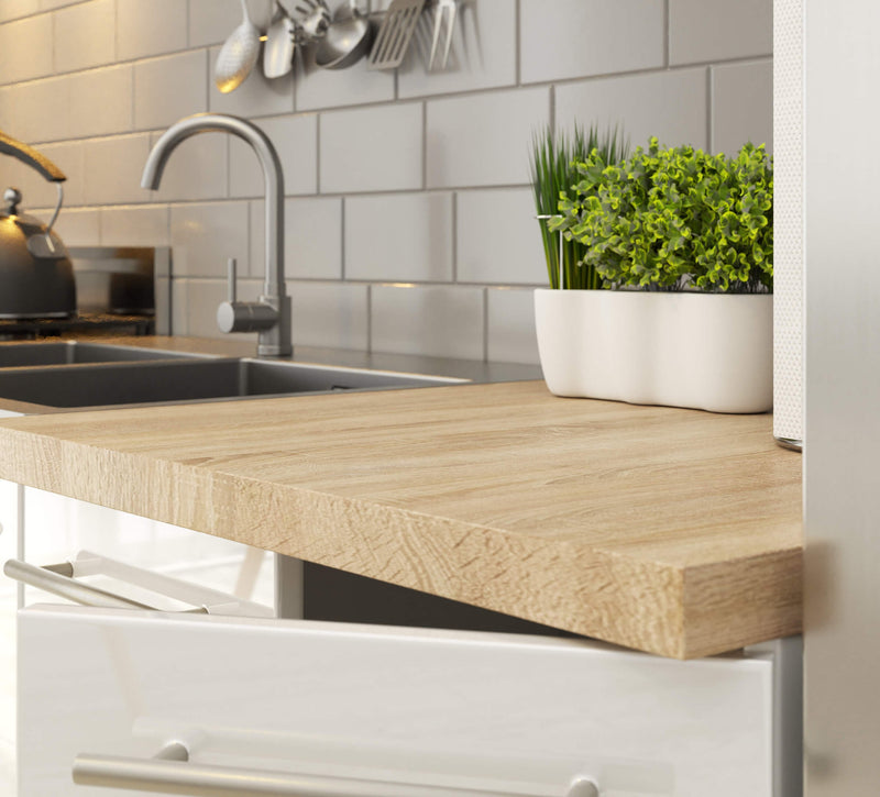 OLIWIA S90/90 Schrank + WEISSE / WEISS GLÄNZENDE TISCHPLATTE
