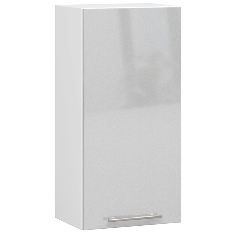 OLIWIA B 40 cm WEISS-METALLISCH GLÄNZENDER KÜCHENSCHRANK H720