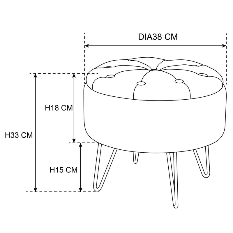CARO BOTTLE GRÜNER POUFFE