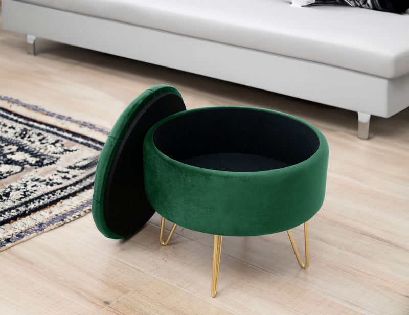 CARO BOTTLE GRÜNER POUFFE