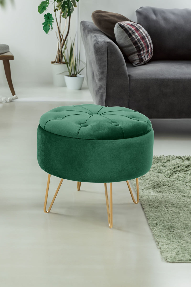 CARO BOTTLE GRÜNER POUFFE