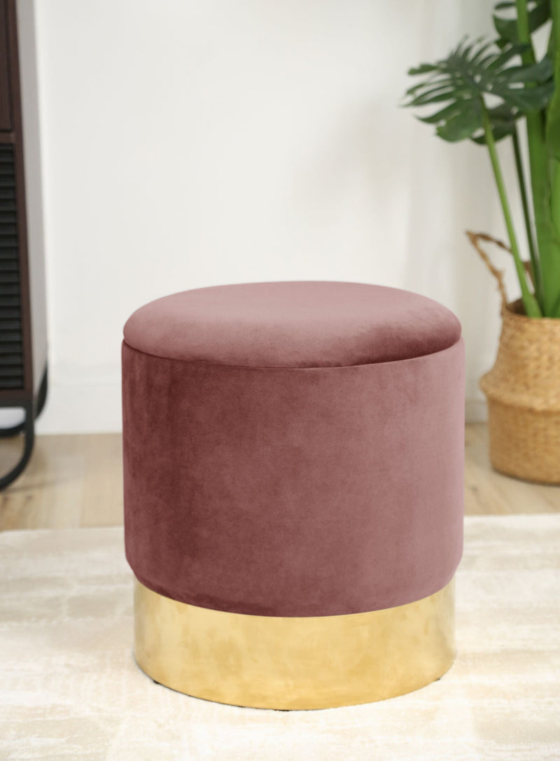 GOLDENER PUDERROSA POUFFE