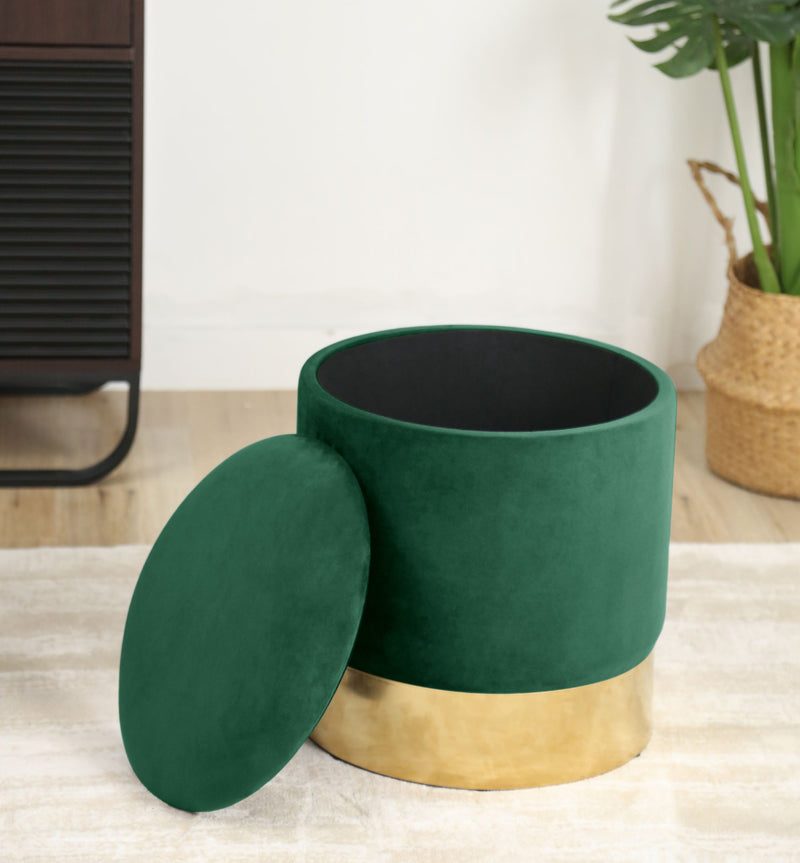 GOLDENE FLASCHE GRÜNER POUF
