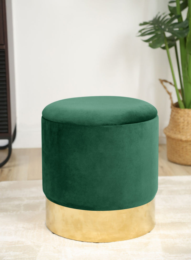 GOLDENE FLASCHE GRÜNER POUF