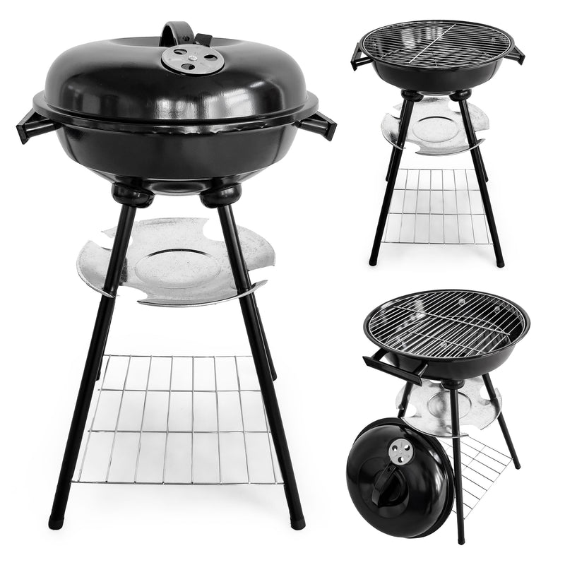Gartengrill mit Deckel Lüftungsöffnung Aschekasten Ablage MultiGarden