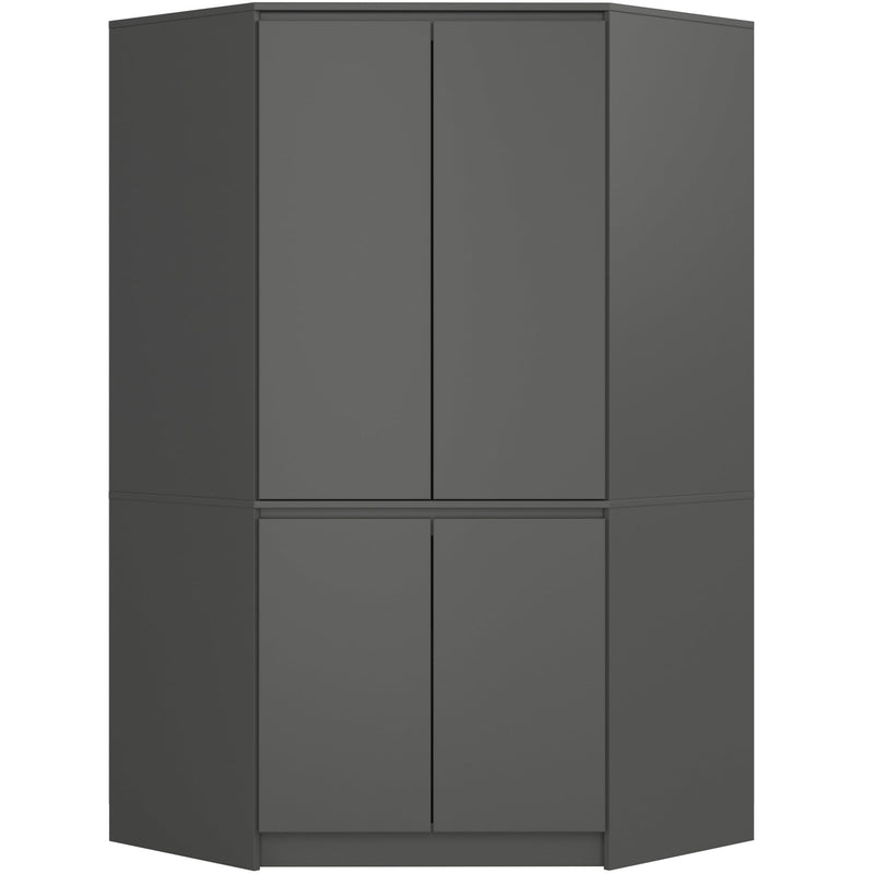 Eckkleiderschrank S100 4D CLP Graphitgrau