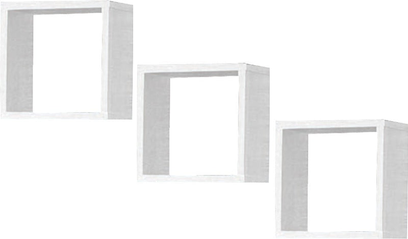 Wandregal K 25x25cm Set 3-teilig WEISS