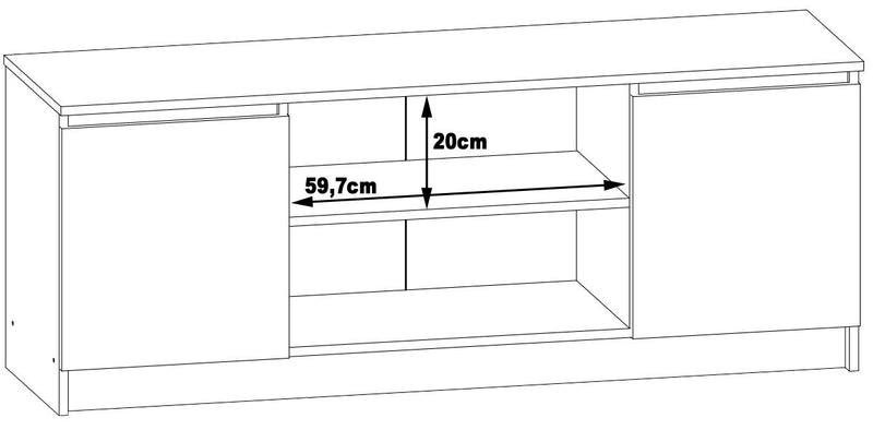 TV-SCHRANK 140 cm 2D 1P SONOMA