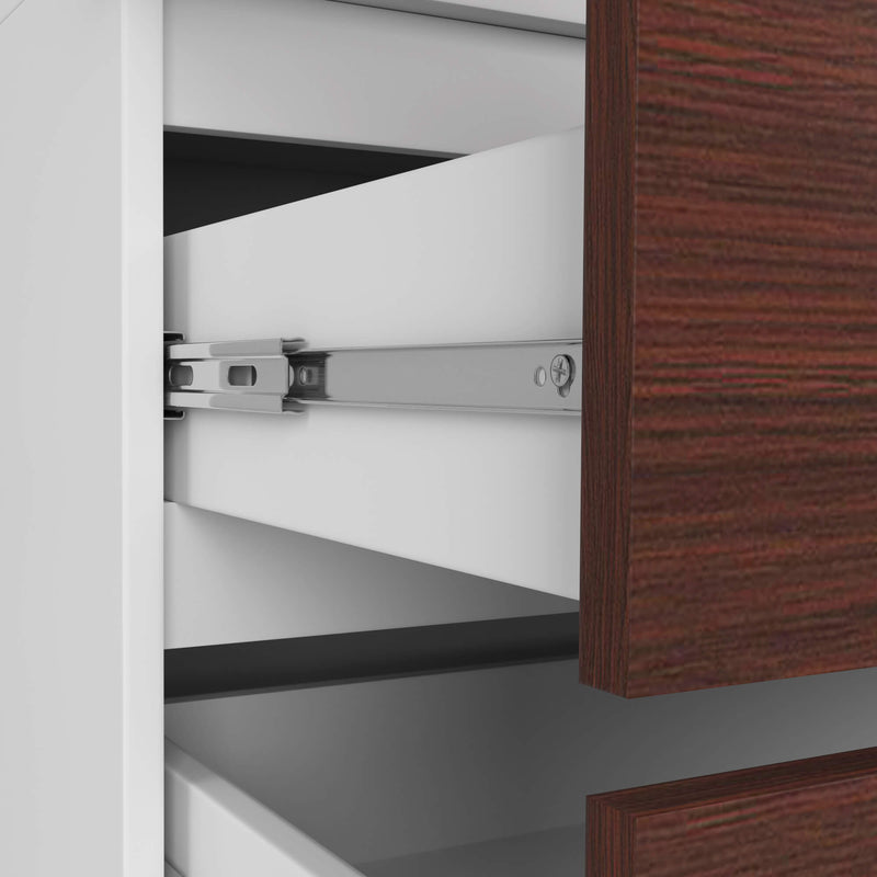 Kleiderschrank S90 2D 2SZ CLP PK Weiß / Venge