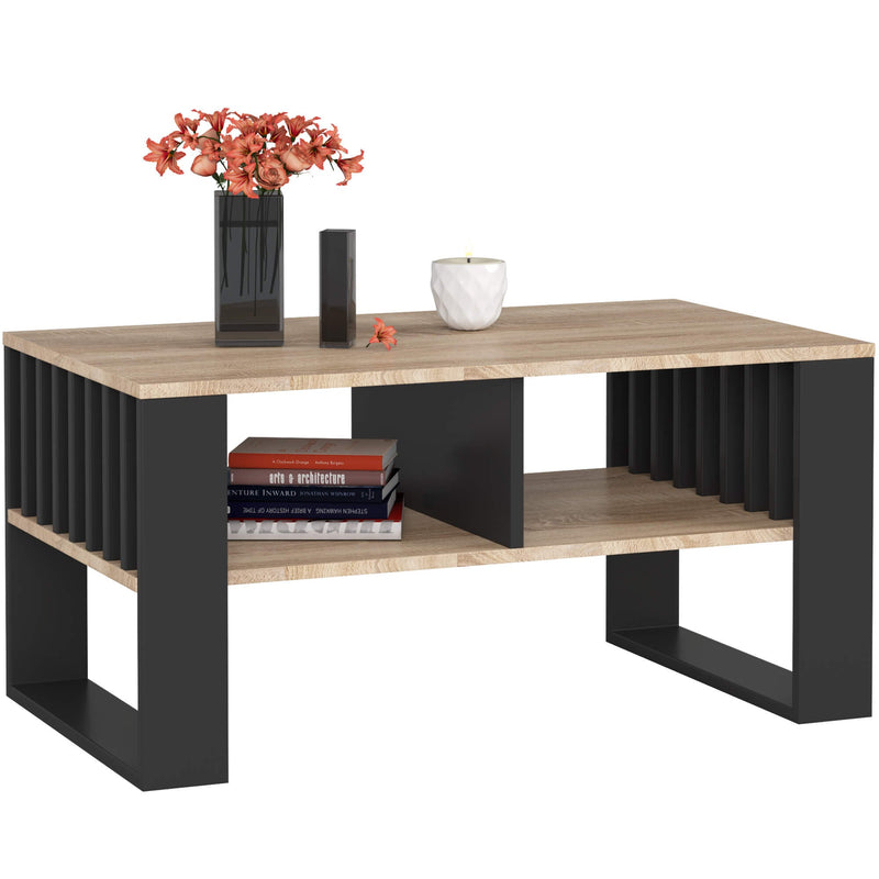 ROCKFORD Couchtisch Sonoma Eiche / Schwarz