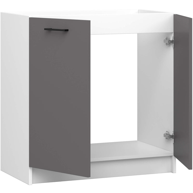 OLIWIA S80ZL Schrank WEISS / GRAPHITGRAU