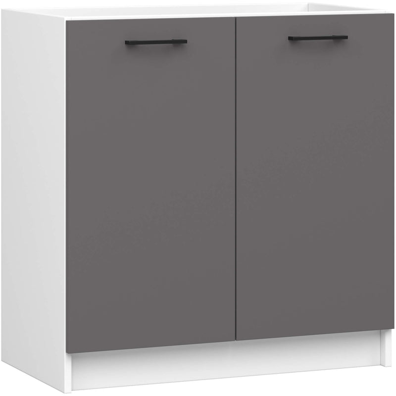 OLIWIA S80ZL Schrank WEISS / GRAPHITGRAU