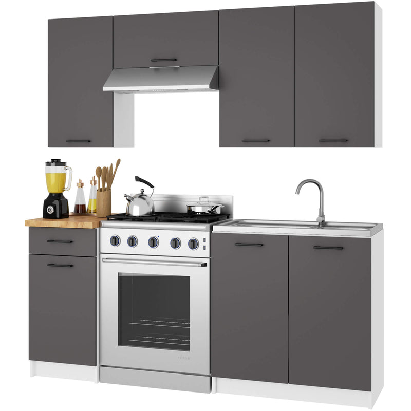 OLIWIA S80ZL Schrank WEISS / GRAPHITGRAU