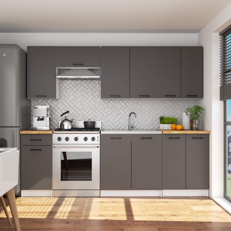 OLIWIA S80ZL Schrank WEISS / GRAPHITGRAU