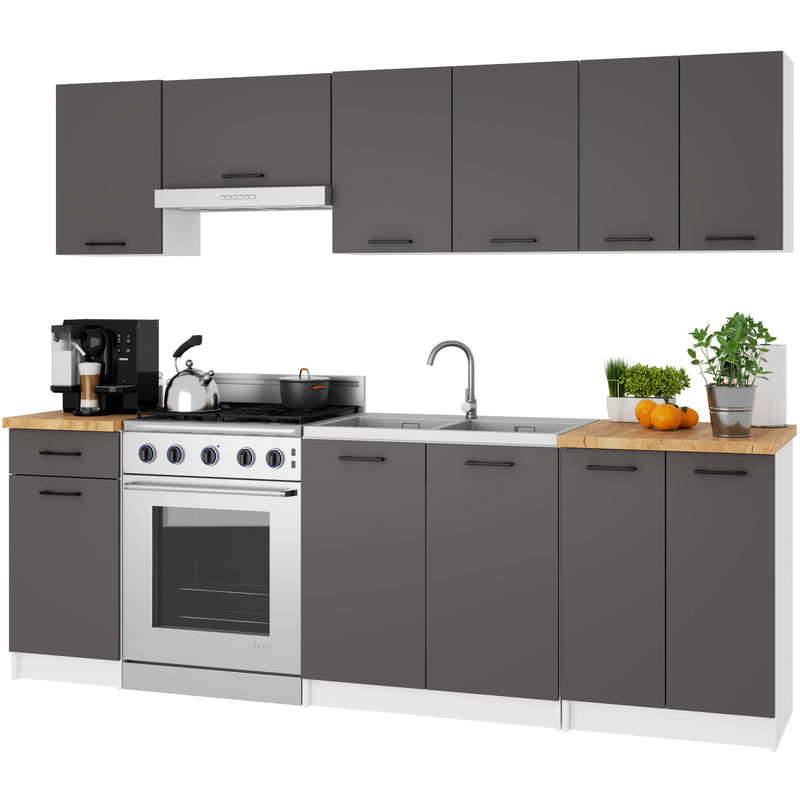 OLIWIA W30 H720 WEISS / GRAPHITGRAU Schrank