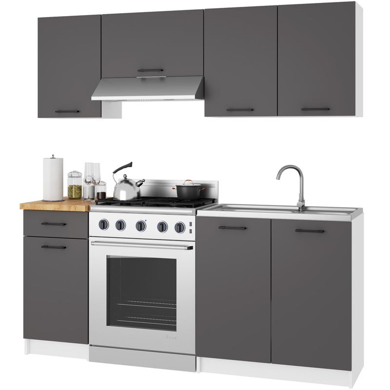 OLIWIA B80 H580 WEISS / GRAPHITGRAU Schrank
