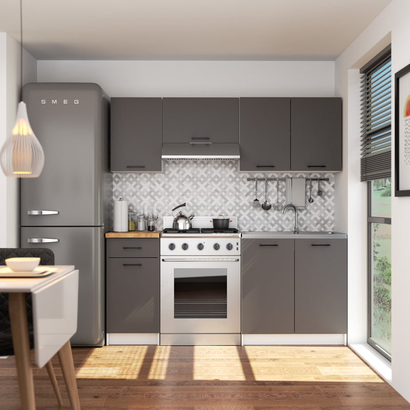 OLIWIA B80 H580 WEISS / GRAPHITGRAU Schrank