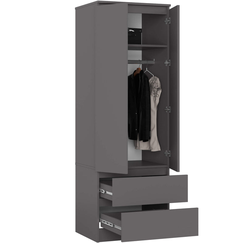 STAR WARDROBE S60 2D 2SZ PK GRAPHITGRAU