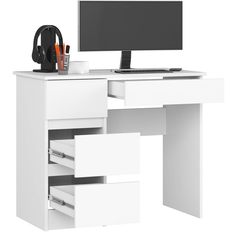 A-7 CLP PK SCHREIBTISCH WEISS LINKS