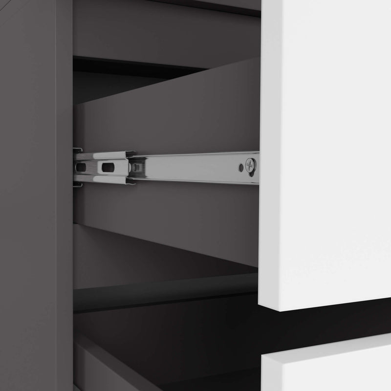 Kleiderschrank S90 2D 2SZ CLP Graphit PK Grau/Weiß