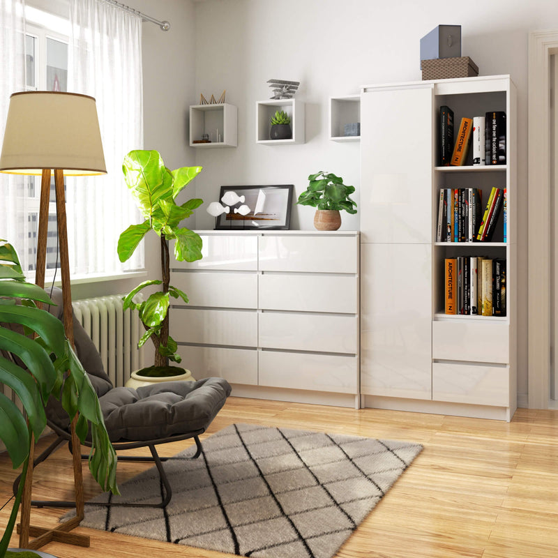 BÜROREGAL R 80 cm CLP R11 PK WEISS / WEISS GLÄNZEND