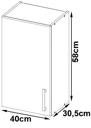 LIMA W40 Schrank /580/ WEISS/SONOMA EICHE