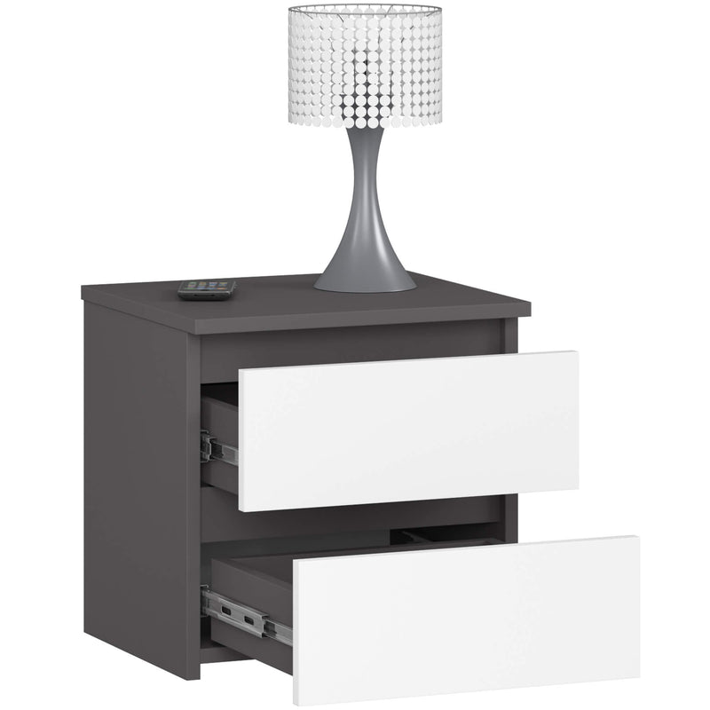 Kommode CL2 2SZ CLP PK Graphitgrau / Weiß