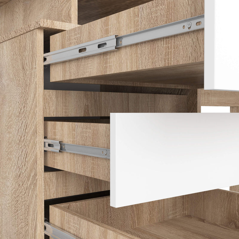 CLP Schreibtisch 135cm PK Sonoma/Weiß