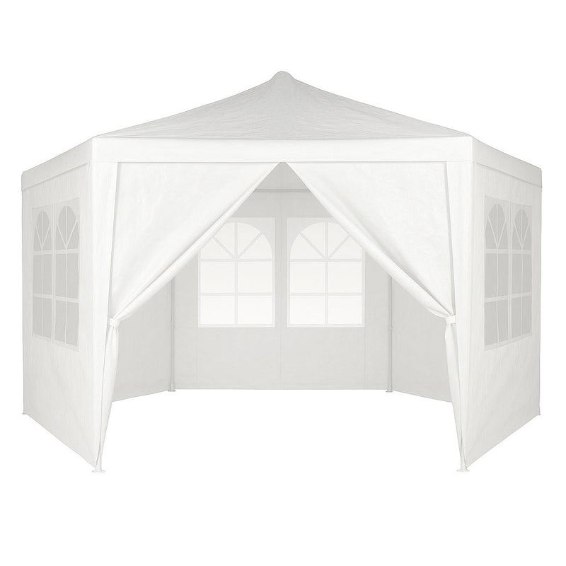 Gartenpavillon Verkaufszelt 2x2x2 m mit Fenstern weiß MultiGarden