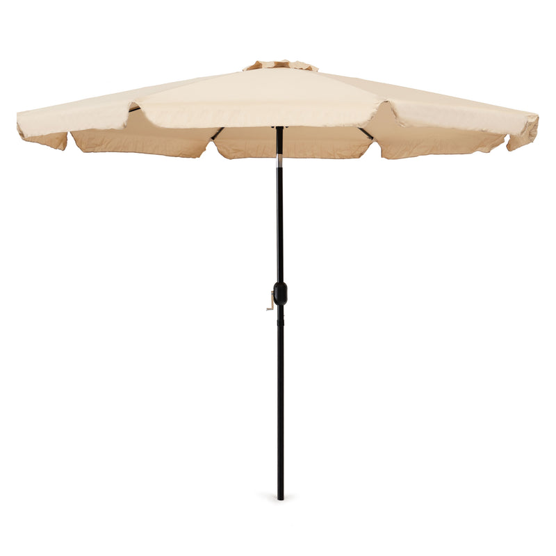 Gartenschirm groß 3 m schräg klappbar mit Kurbel Beige MultiGarden