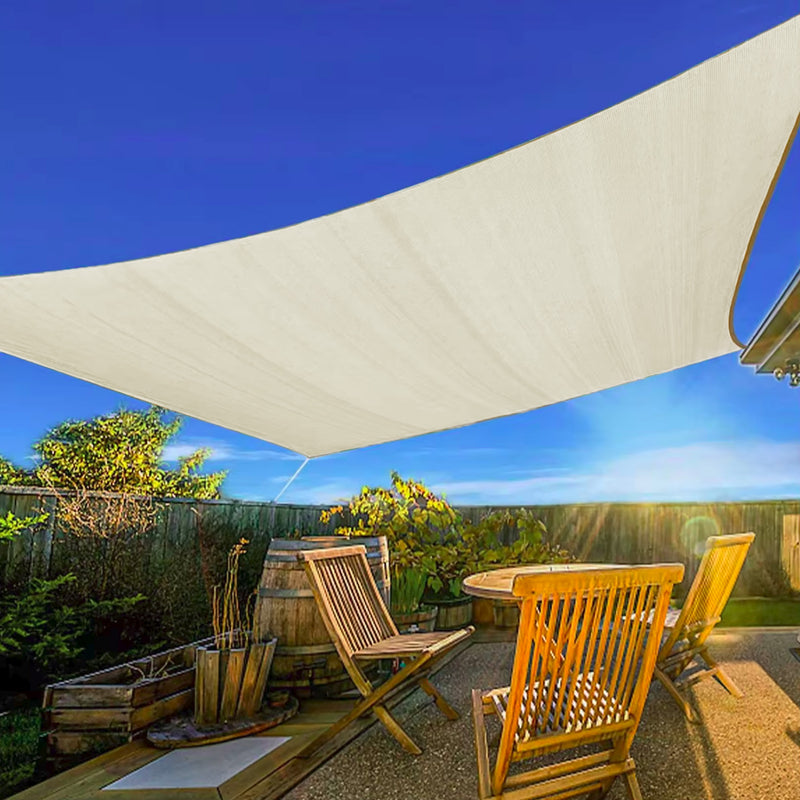 Quadratisches Sonnensegel 4x4 m wasserdichtes Sonnendach beige MultiGarden