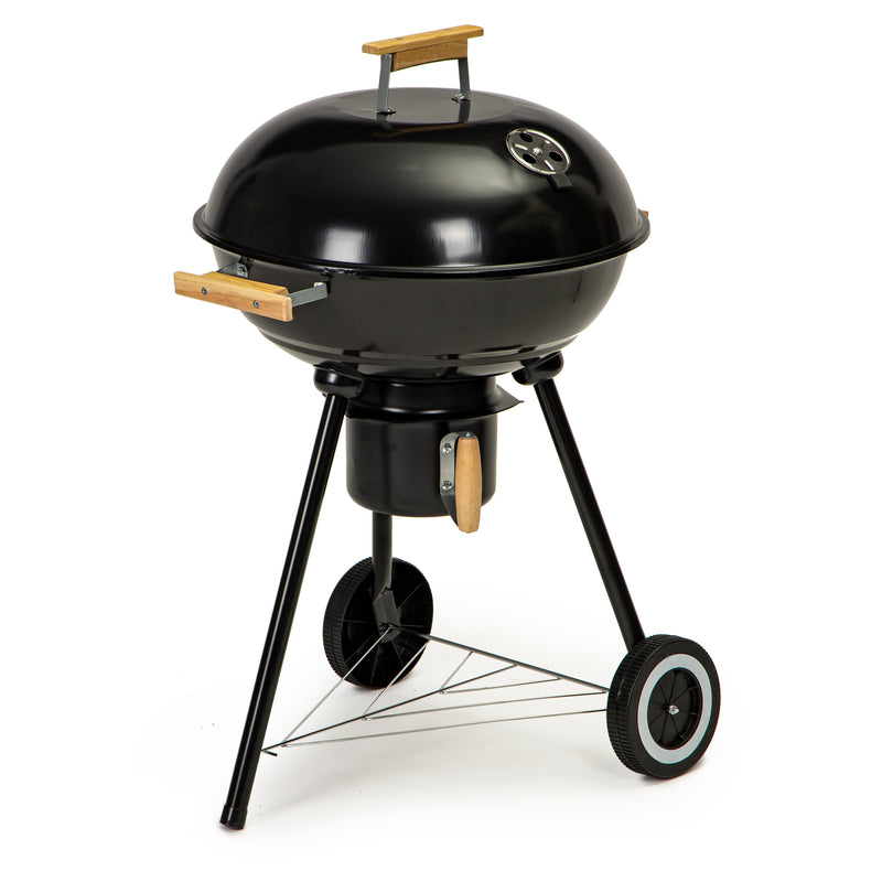 Gartengrill mit Deckel Ascheschale Metallablage Transporträder MultiGarden