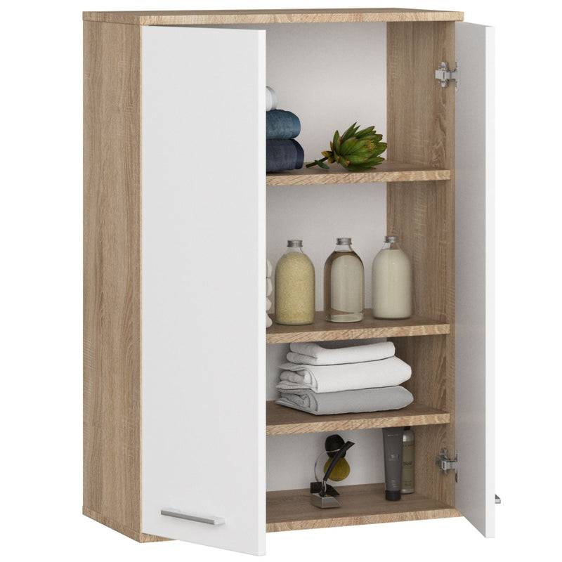 Wandschrank FIN H934 B64 2D Sonoma Eiche/Weiß