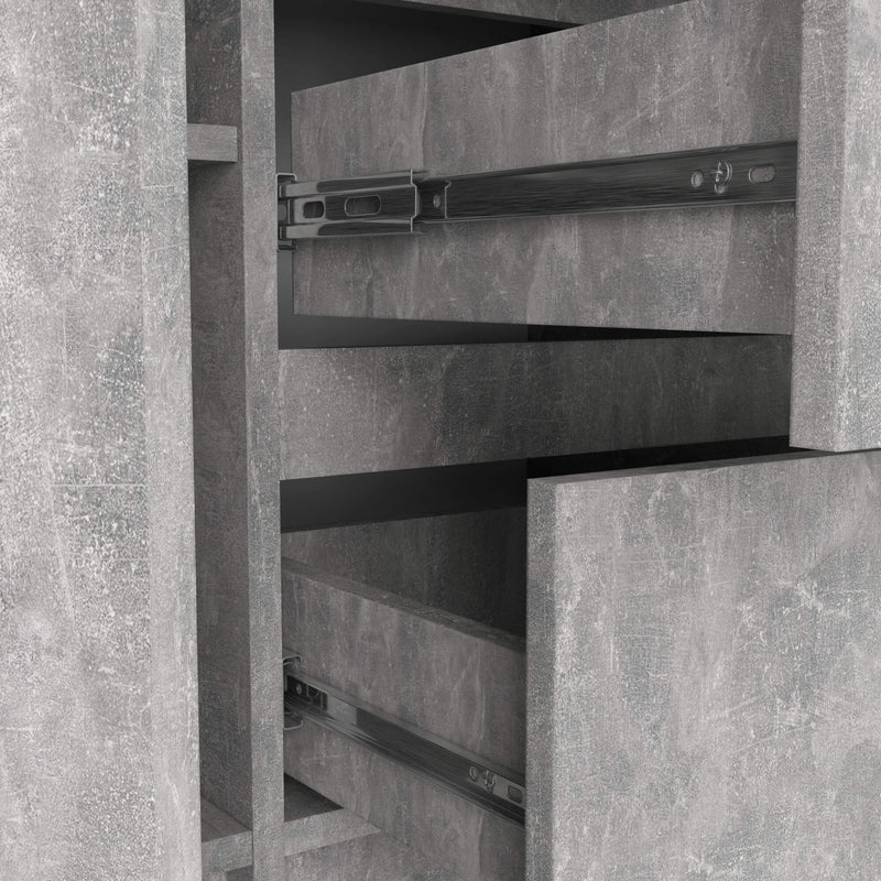 Kommode K100 2D 3SZ PK Beton