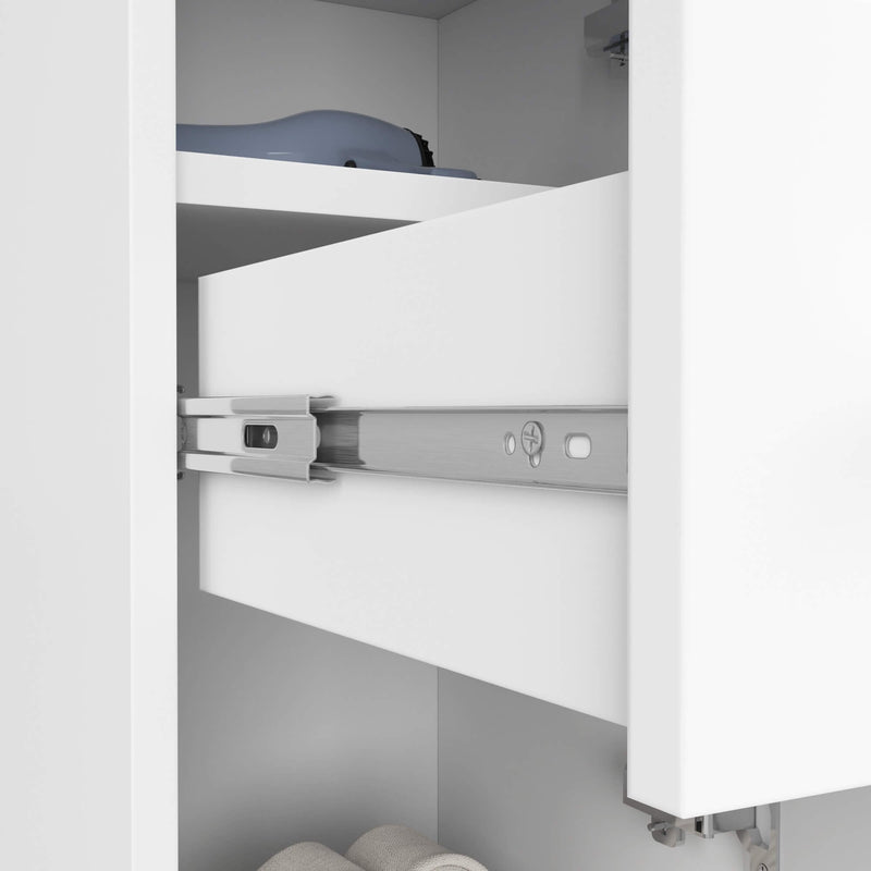Badezimmerschrank-Säule 30 2D 1SZ 85cm PK Weiß